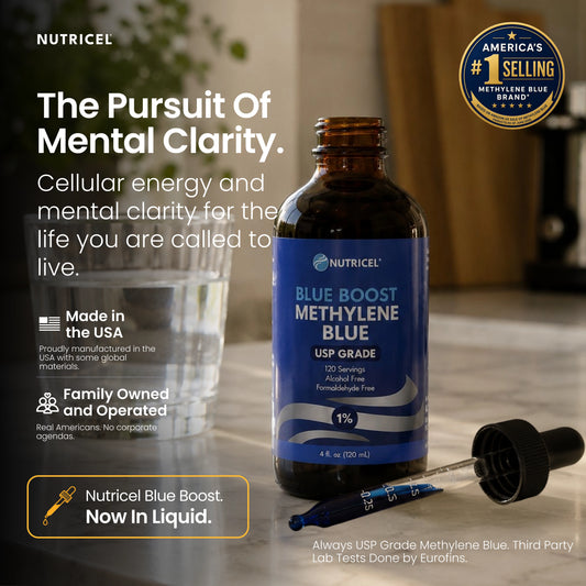 Blue Liquid | 1% Methylene Blue Solution, USP Grade — Nutricel
