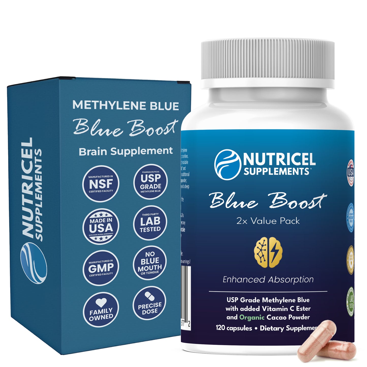 Blue Boost 120 12 Pack- Methylene Blue with Vitamin C Ester