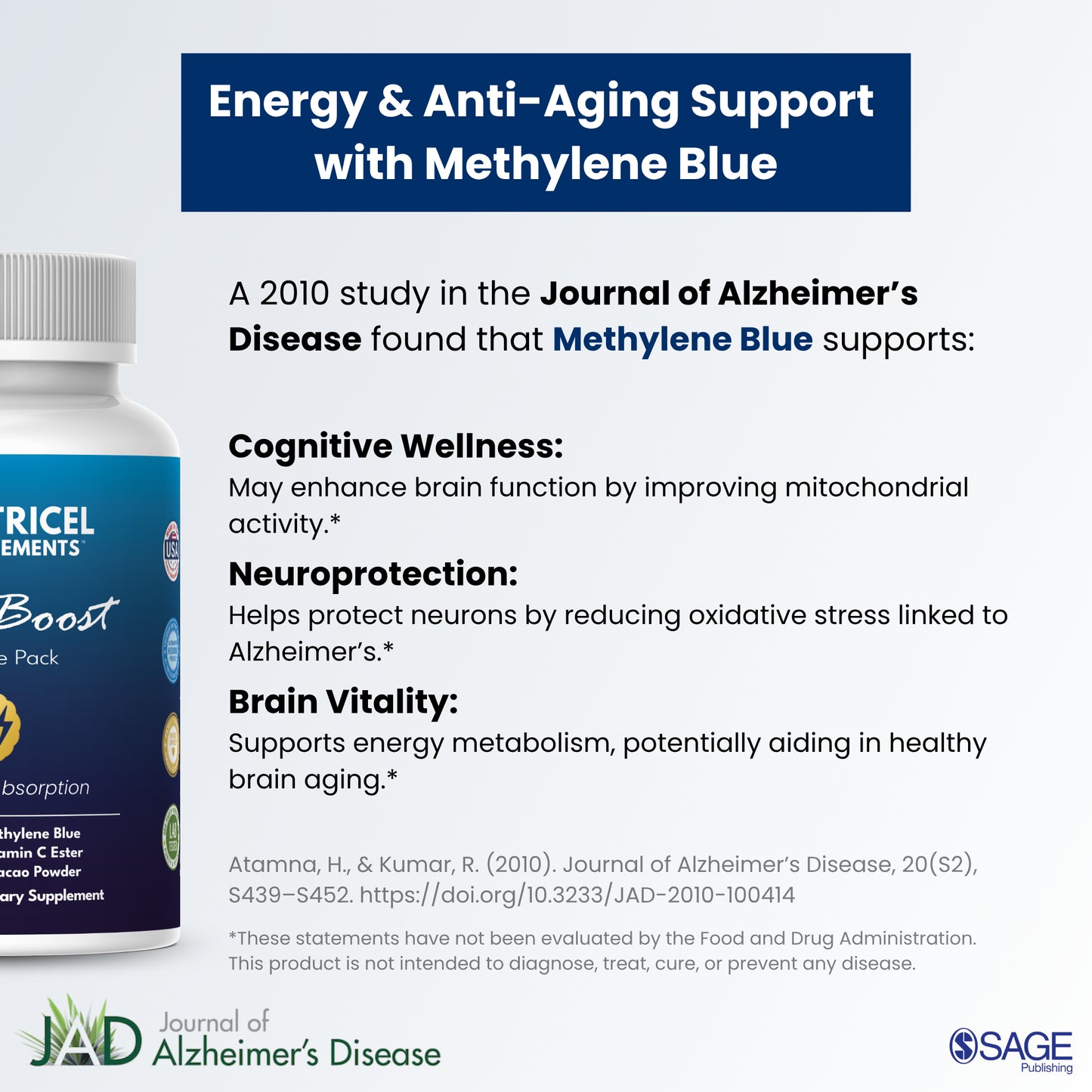 Blue Boost 120 12 Pack- Methylene Blue with Vitamin C Ester