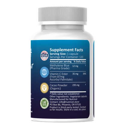 Blue Boost 120 | Enhanced Absorption | USP Grade Methylene Blue Capsules