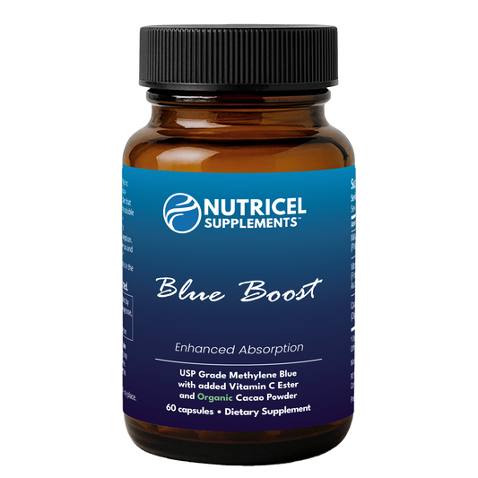 Blue Boost | Methylene Blue Capsules with Vitamin C Ester and Organic Cacao Powder