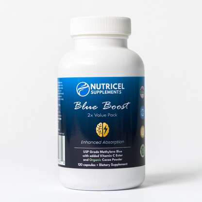 Blue Boost 120 | Enhanced Absorption | USP Grade Methylene Blue Capsules